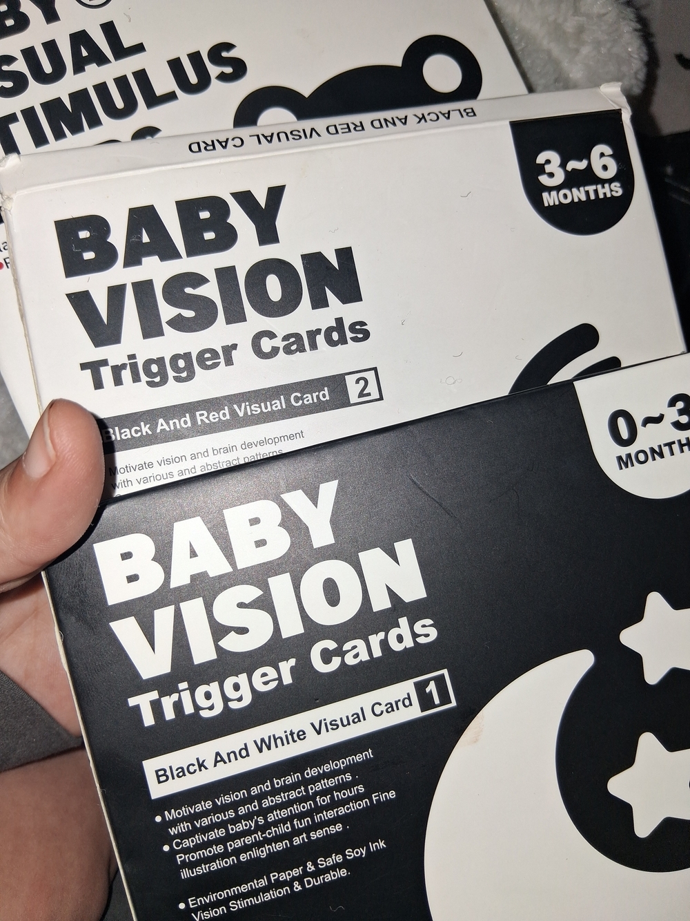 Baby Vision Trigger Cards - 4 Pack Baby Learning Cards
